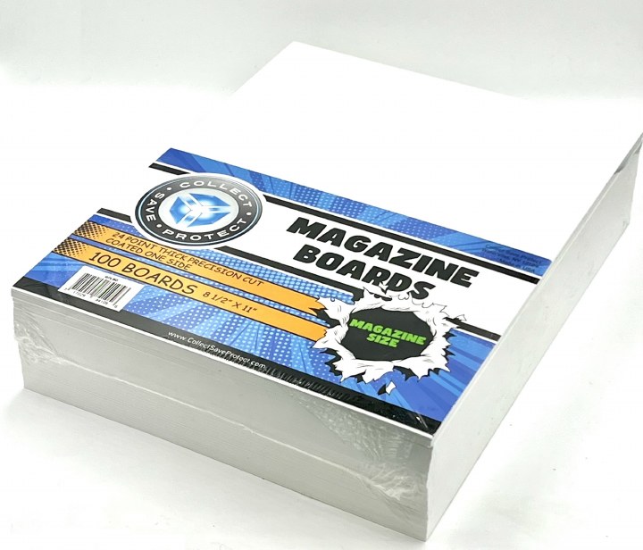 600 Silver Resealable bags, 600 Silver boards, and 100 Magazine boards