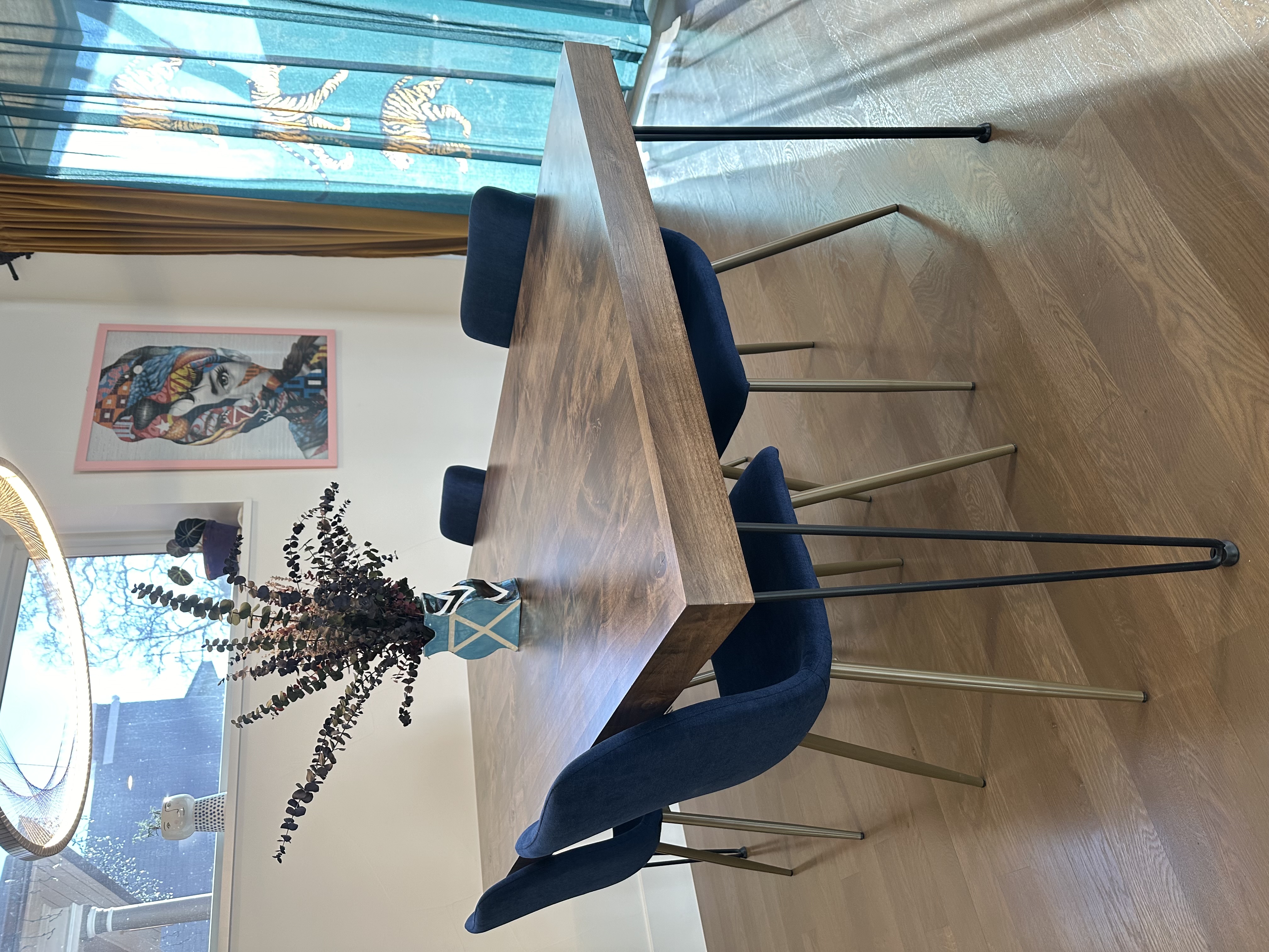 Hairpin Alder Dining Table - FREE SHIPPING