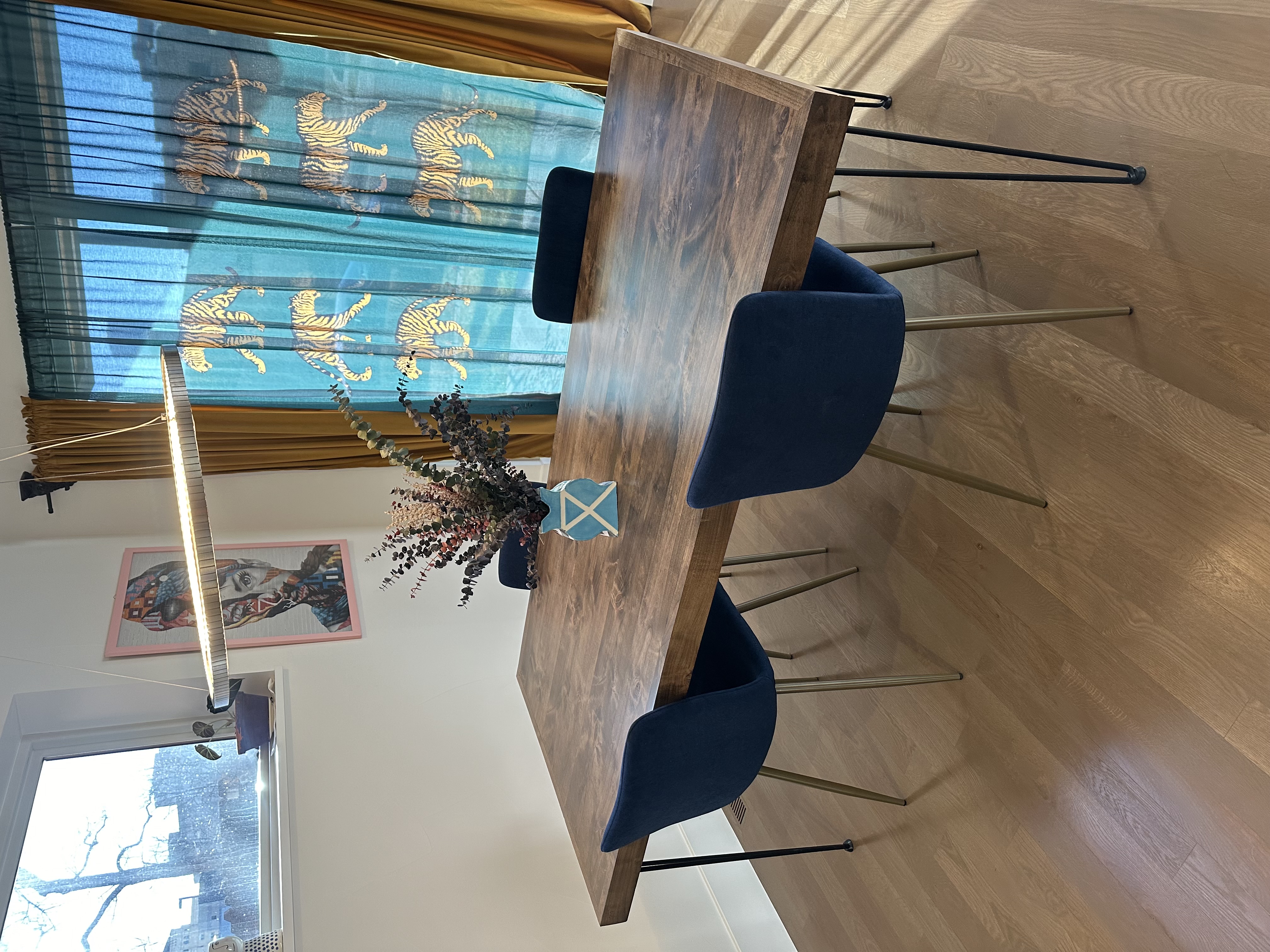 Hairpin Alder Dining Table - FREE SHIPPING