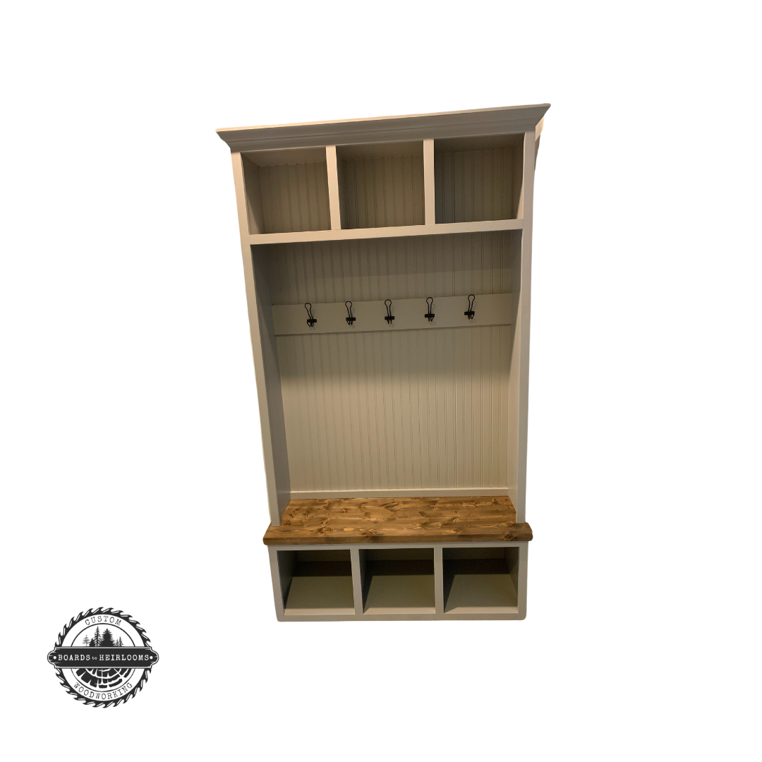 4 Cubby Hall Tree - Painted Back