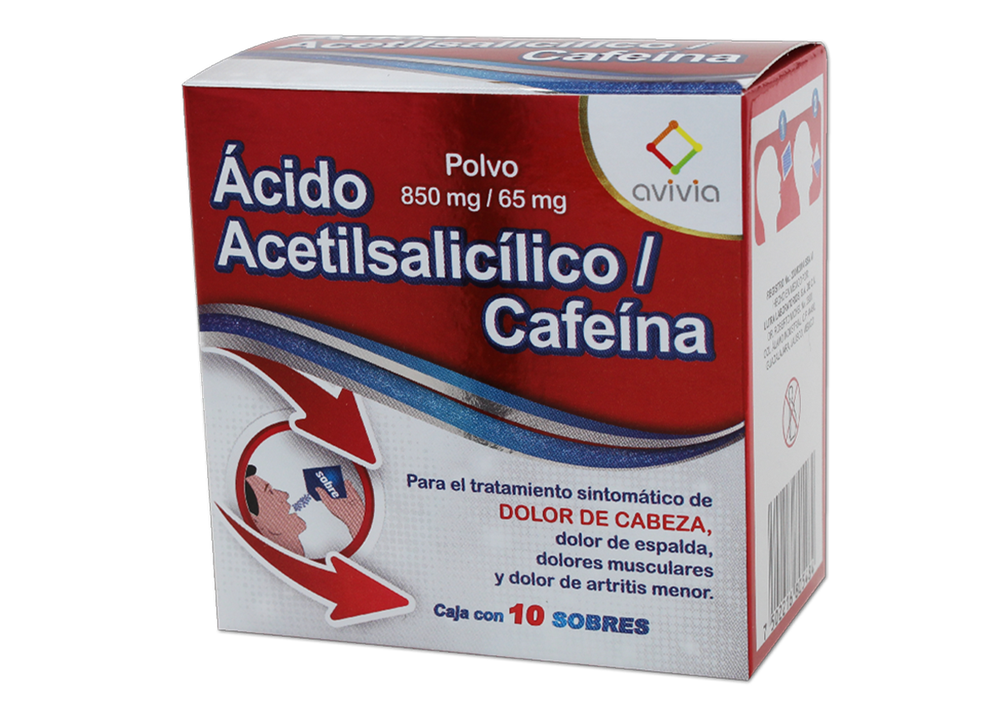 ACIDO ACETILSALICILICO 850MG / CAFEINA 65MG