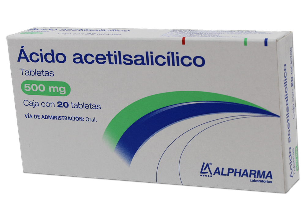ACIDO ACETILSALICILICO 20 TAB 500 MG