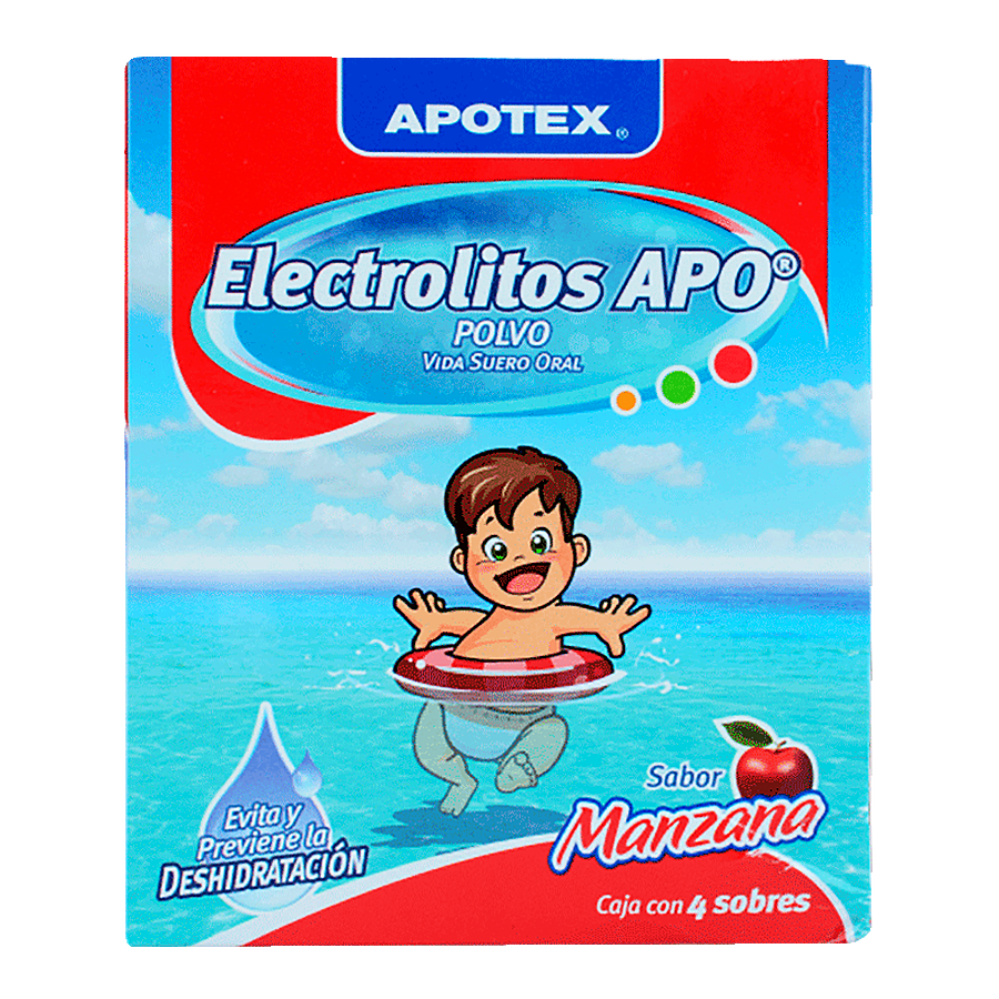 ELECTROLITOS APO MANZANA 4SOBRES POL