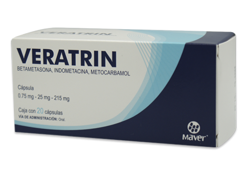 VERATRIN 20 CAPS 215/25/0.75 MG
