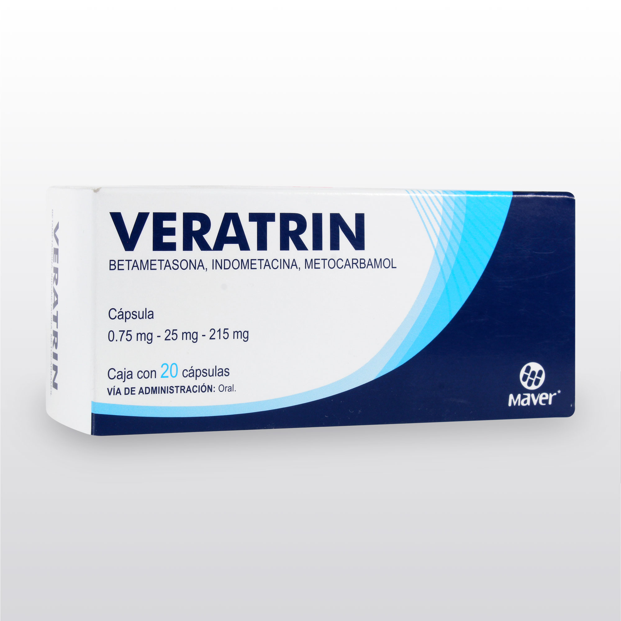 VERATRIN 20 CAPS 215/25/0.75 MG
