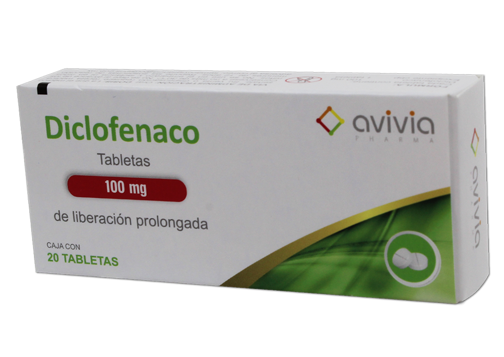 DICLOFENACO 20 TAB 100 MG
