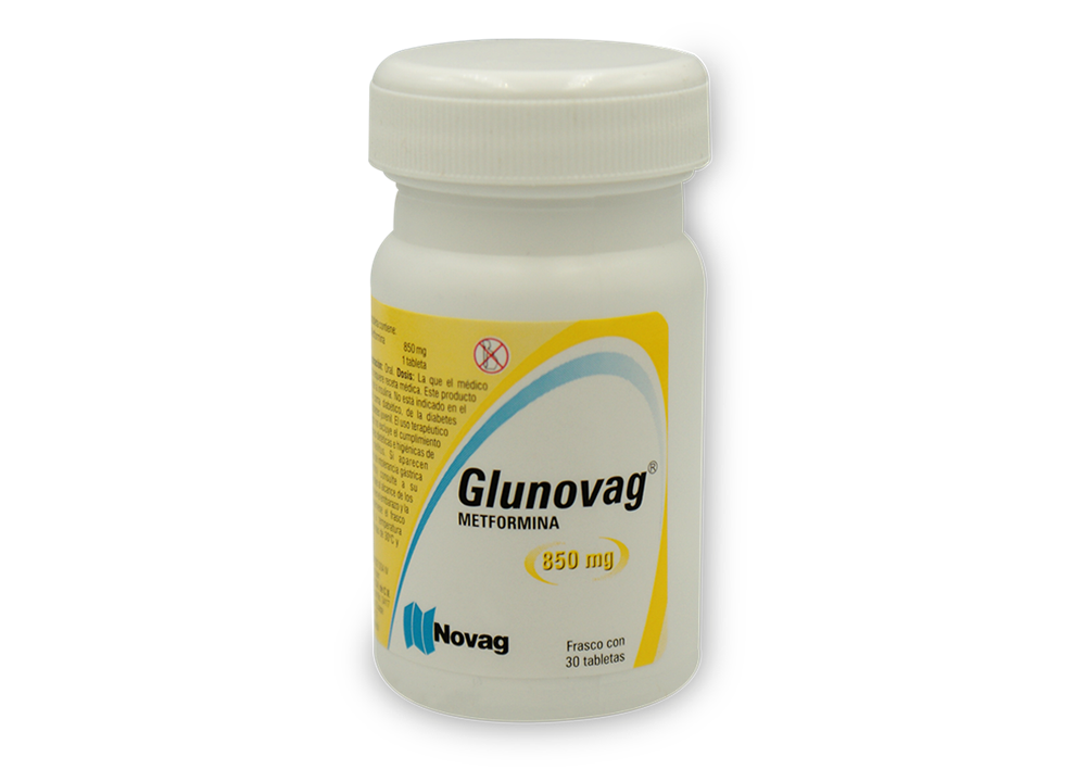 GLUNOVAG 30 TAB 850 MG METFORMINA