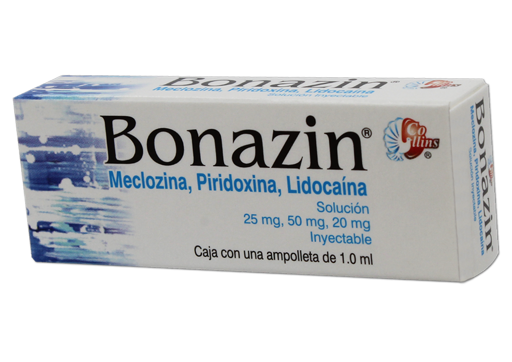 BONAZIN 1 FA 50/25/20 MG LIDOCAINA;MECLIZINA;PIRIDOXINA