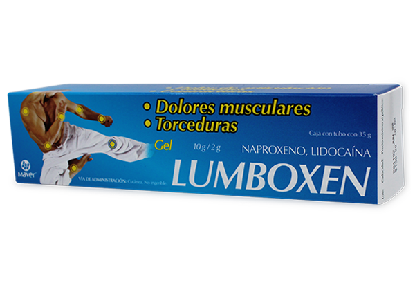 LUMBOXEN AZUL 1 GEL 10G/2G DE 35 G LIDOCAINA;NAPROXENO