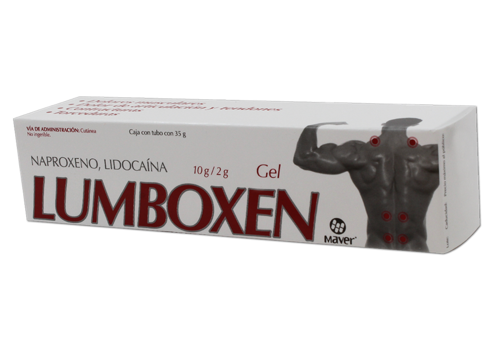 LUMBOXEN ROJO 1 GEL 10/2/35 G NAPROXENO;LIDOCAINA