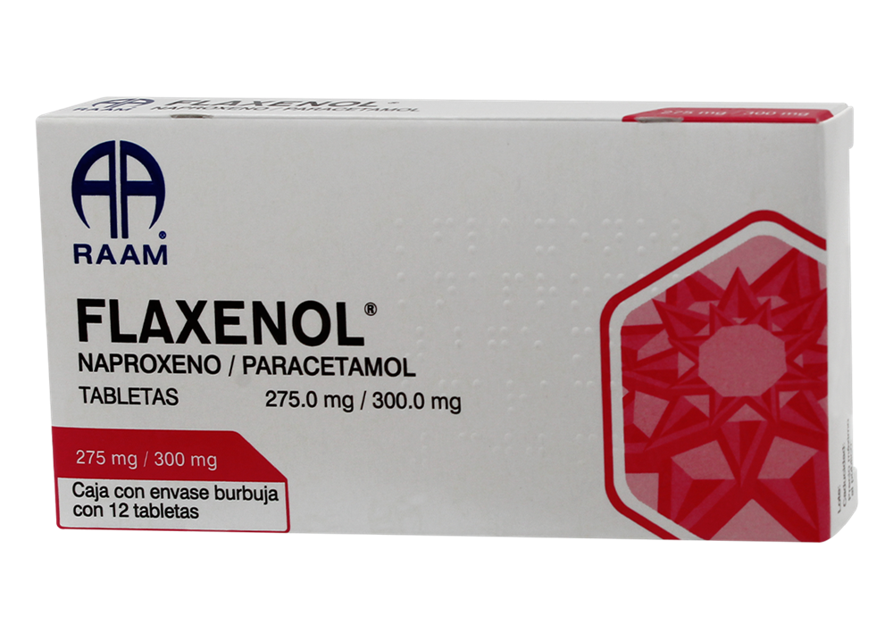 FLAXENOL 12 TAB 275/300 MG PARACETAMOL;NAPROXENO