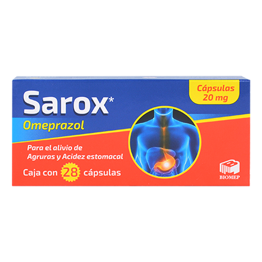 SAROX (OMEPRAZOL 20MG) 28CAPS