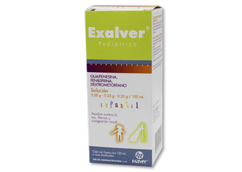 EXALVER INF 1 SOL 240/30/5MG/5/120 ML DEXTROMETORFANO;GUAIFENESINA;FENILEFRINA