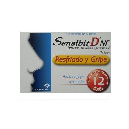 LORATADINA/FENILEFRINA/PARACETAMOL 2.5/5/500MG (SENSIBIT D NF) 12TABS