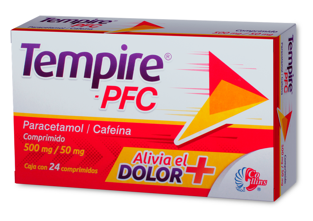 TEMPIRE PFC 24 COMP 500/50 MG PARACETAMOL;CAFEINA