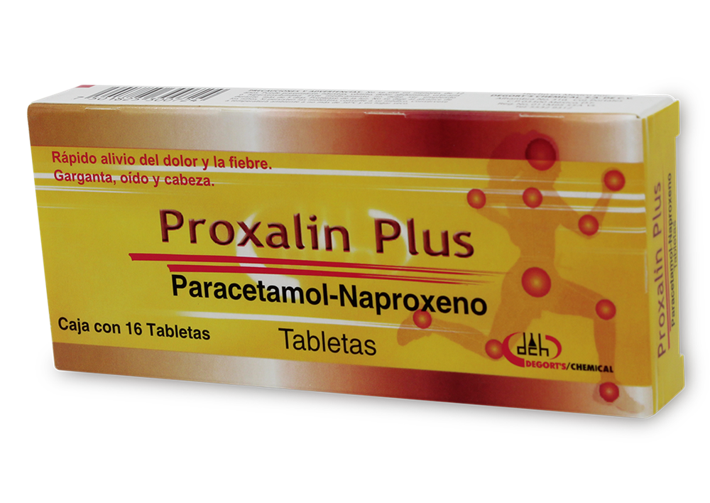 PROXALIN-PLUS 16 TAB 250/300 MG NAPROXENO;PARACETAMOL
