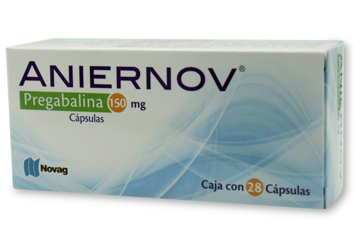 ANIERNOV 28 CAPS 150 MG PREGABALINA