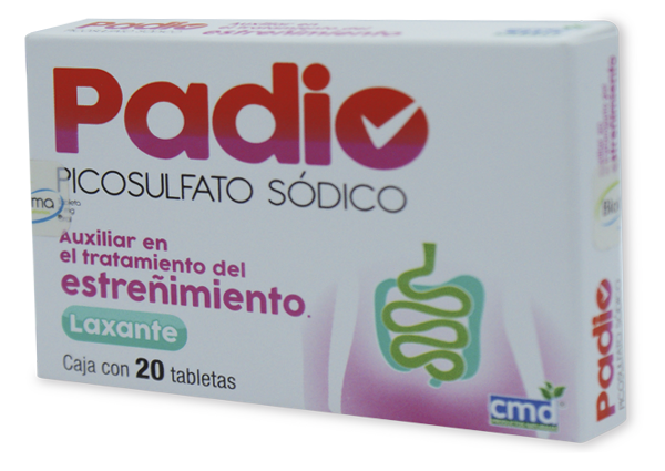 PADIO 20 TAB 5 MG PICOSULFATO DE SODIO