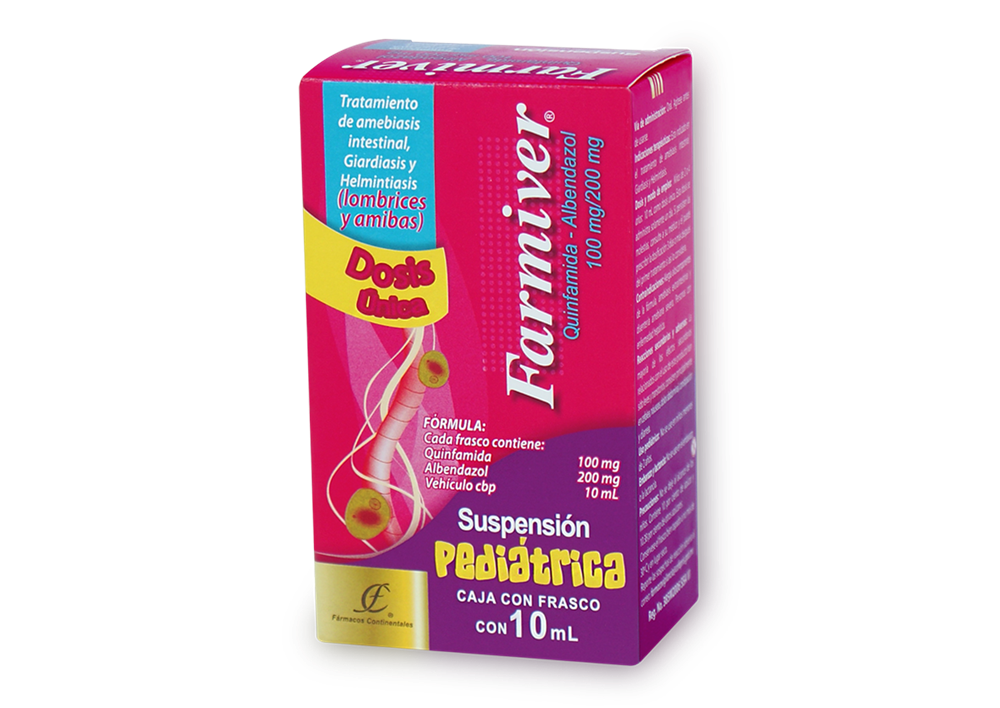 FARMIVER PED 1 SUSP 100/200MG 10 ML ALBENDAZOL;QUINFAMIDA