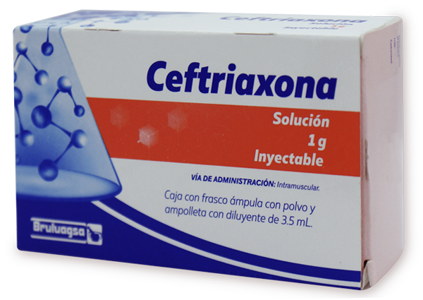 CEFTRIAXONA 1 FA 1G/3.5 ML CEFTRIAXONA;LIDOCAINA