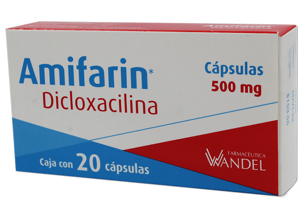 AMIFARIN 20 CAPS 500 MG DICLOXACILINA