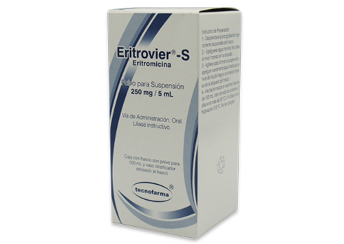 ERITROVIER-S 1 SUSP 250MG/5/100 ML ERITROMICINA