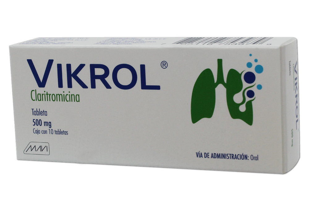 VIKROL 10 TAB 500 MG CLARITROMICINA