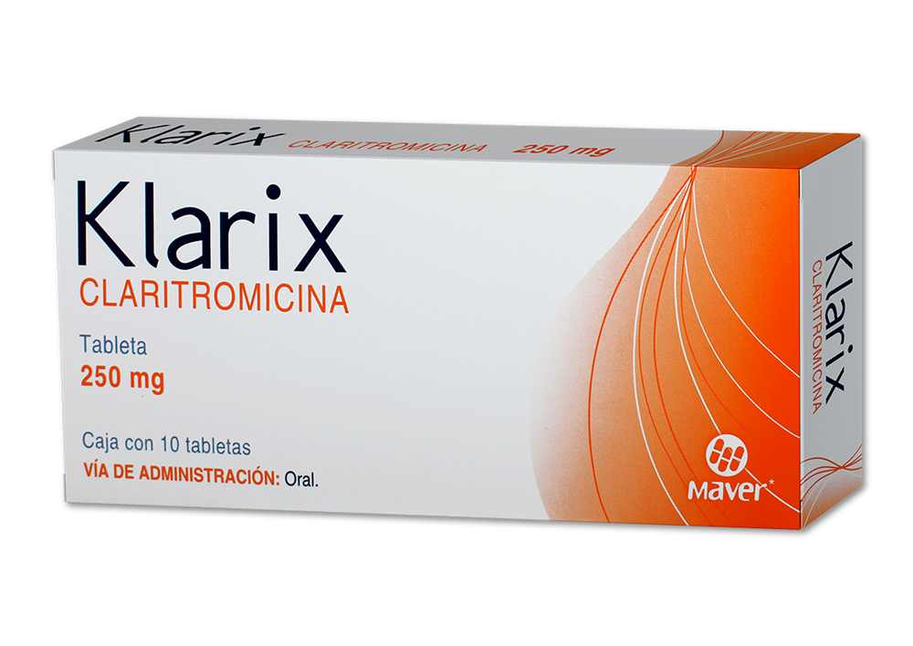 KLARIX 10 TAB 250 MG CLARITROMICINA