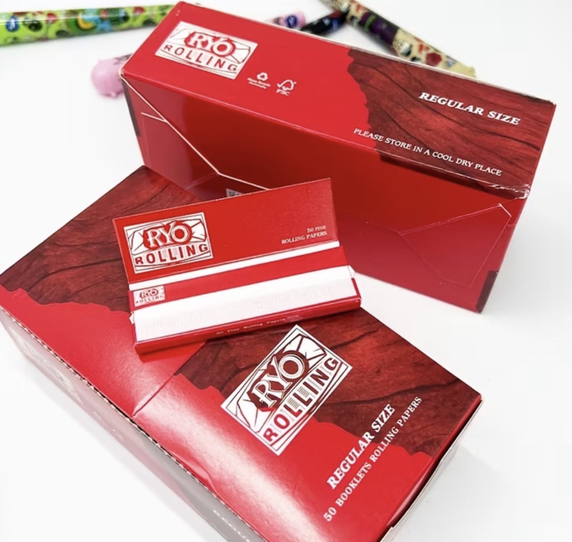 RYO Regular sized rolling papers, 50 per pack
