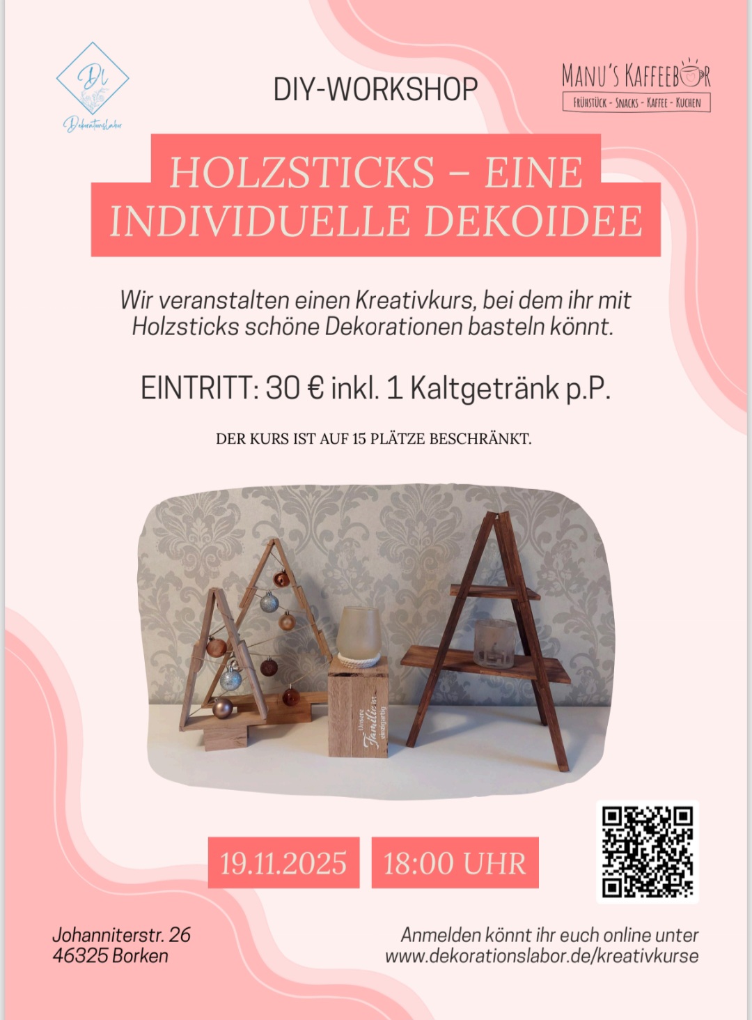 Holzsticks-Eine individuelle Dekoidee