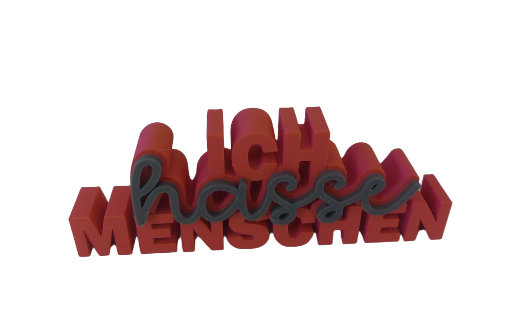 Dekoschild 'Ich hasse Menschen'