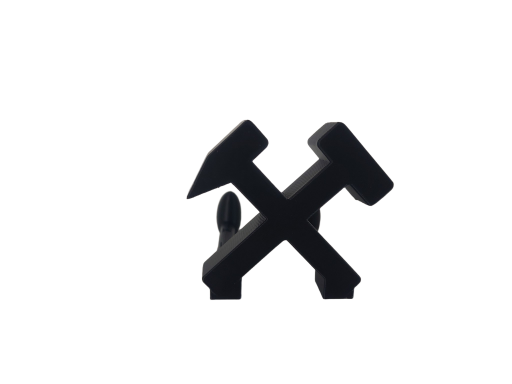 Schlägel und Eisen als Kantenhocker mit Wackelbeinen