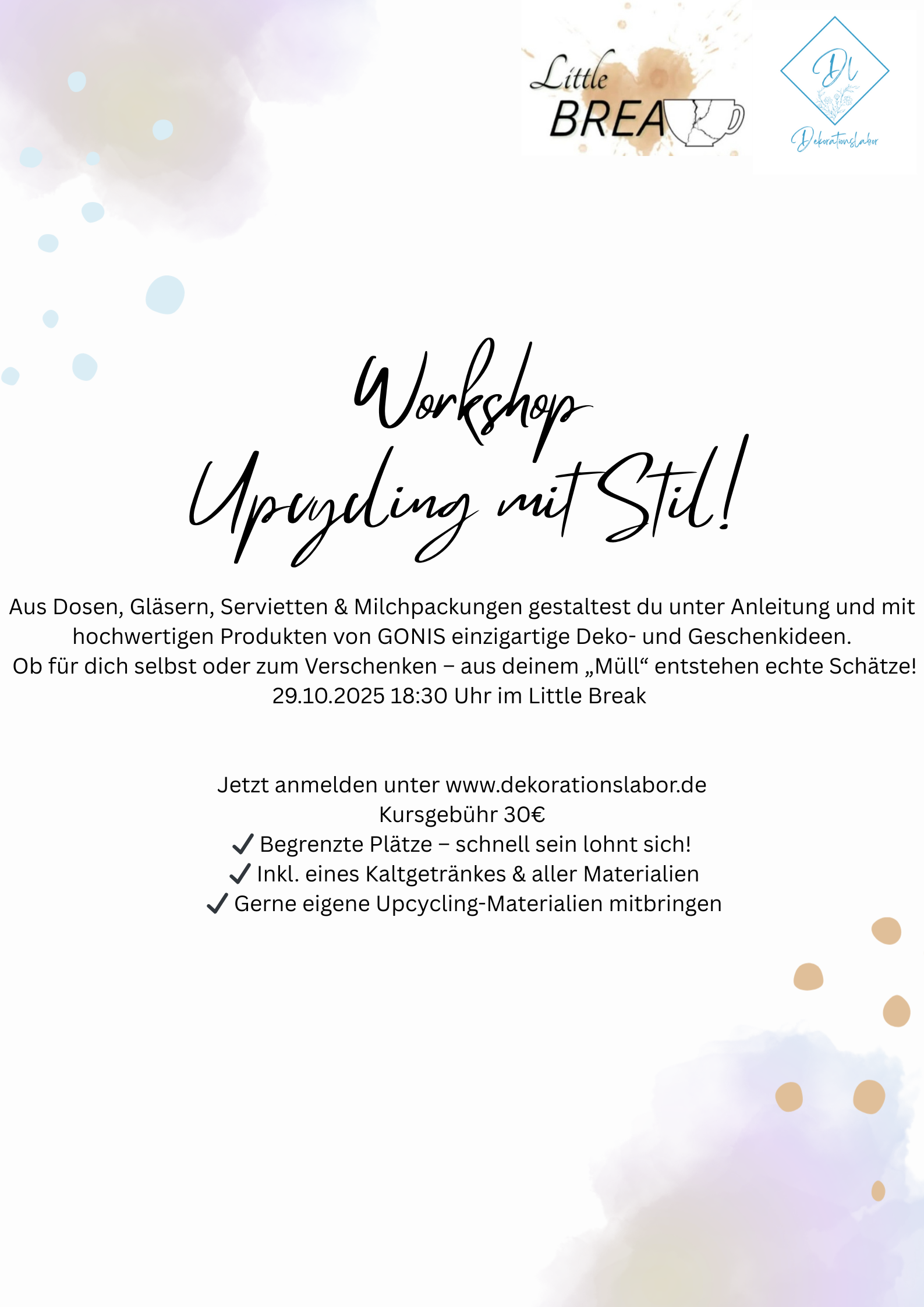 Upcycling Workshop mit Stil 29.10.2025