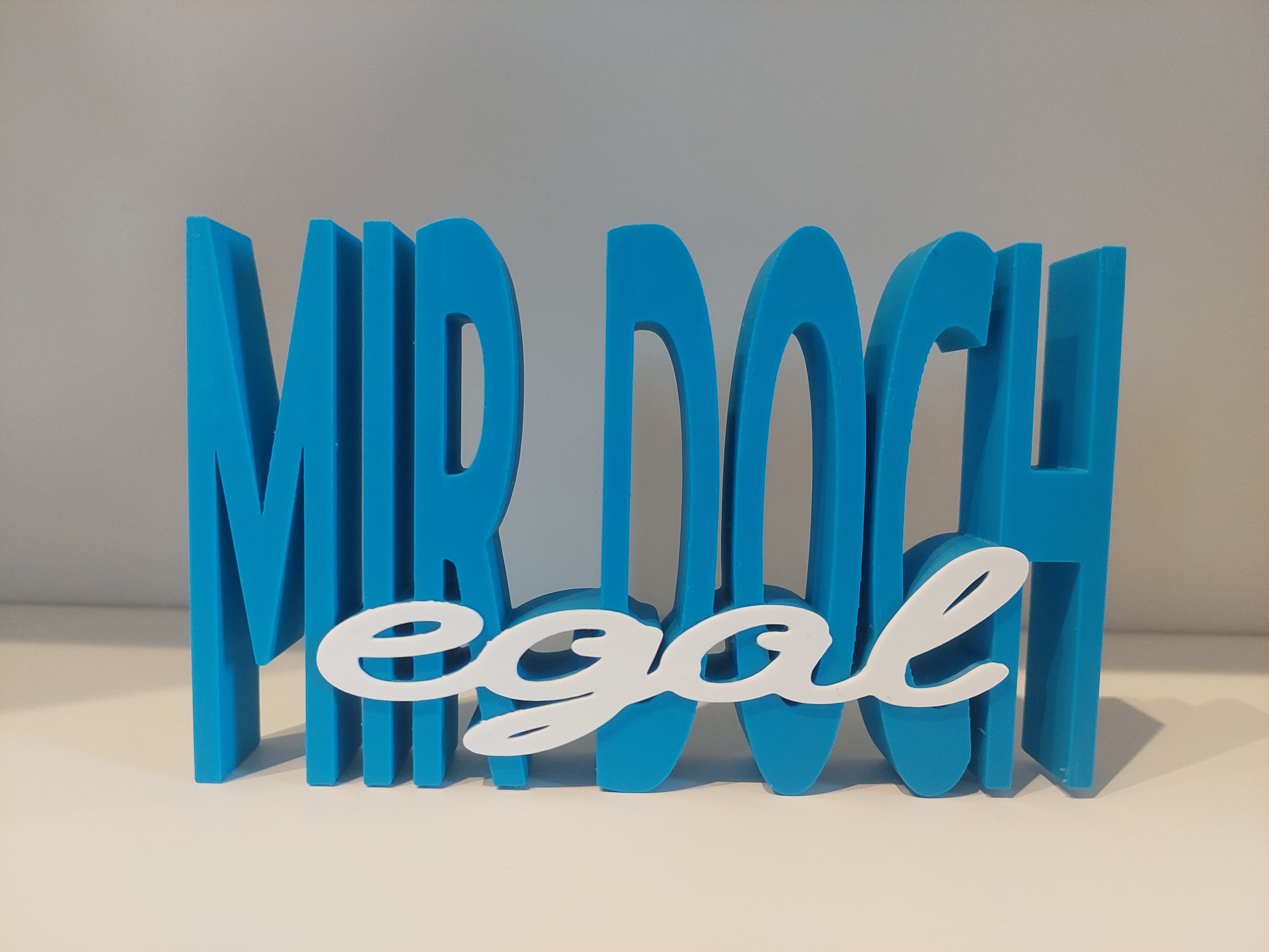 MIR DOCH egal-Schriftzug