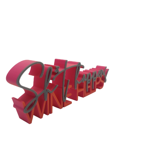 Dekoschild 'WINE HELPS'