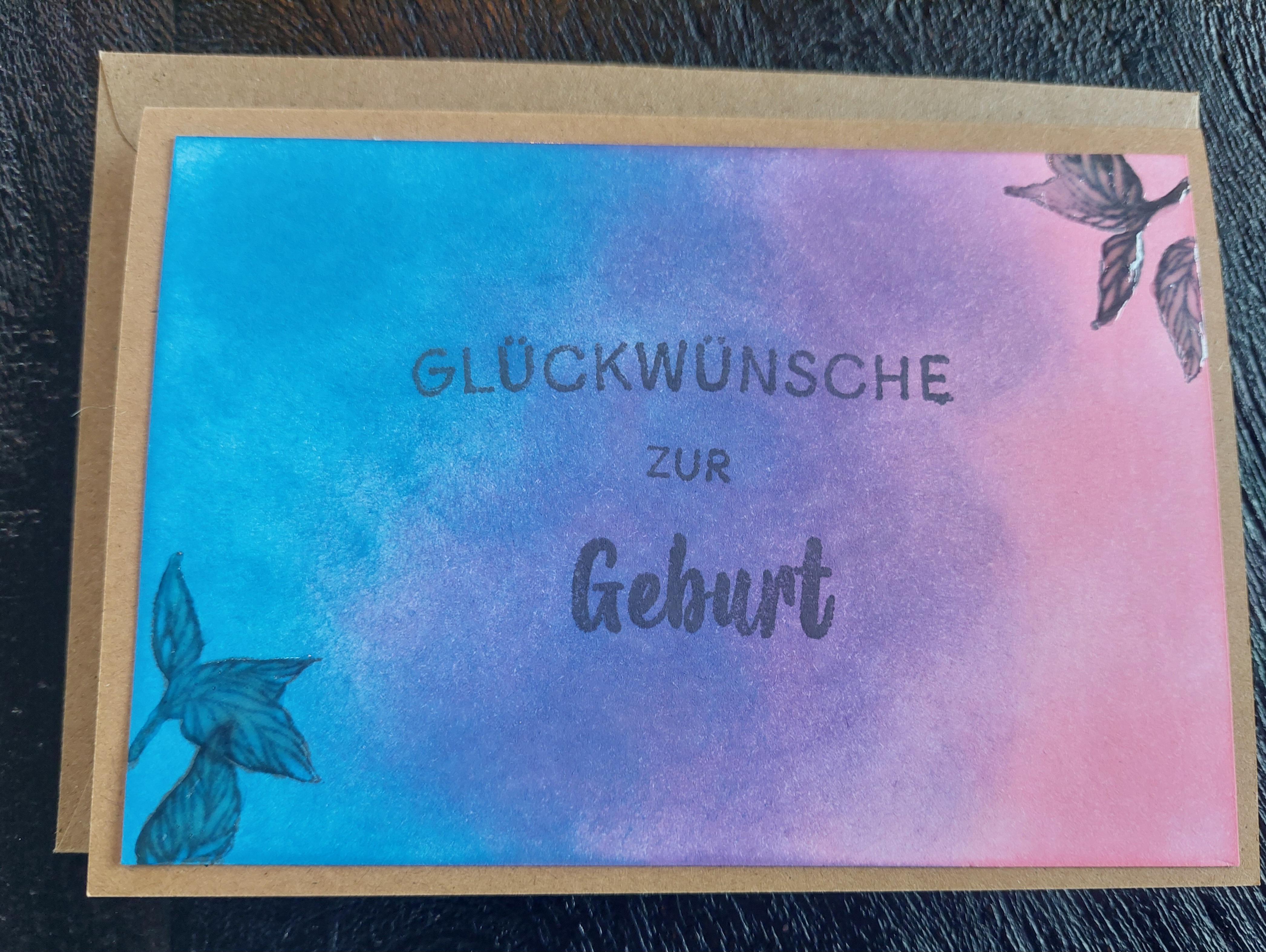 Karte zur Geburt