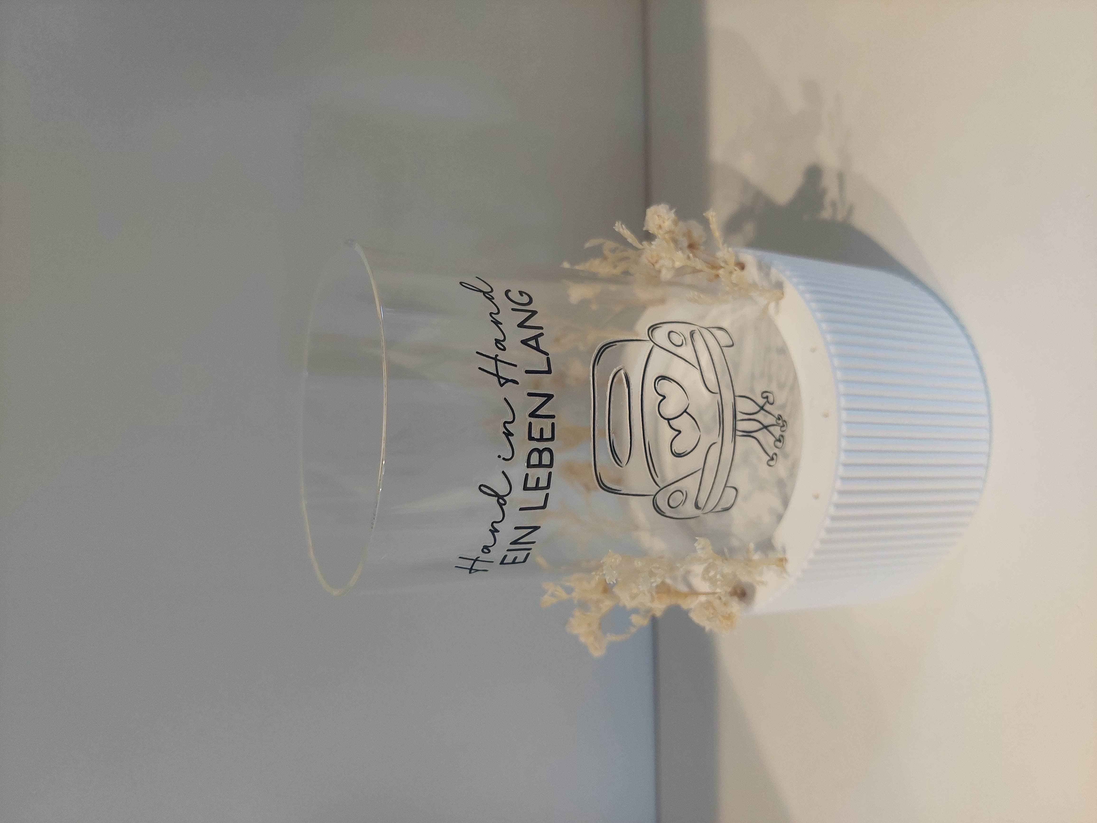  Windlicht Hand in Hand EIN LEBEN LANG