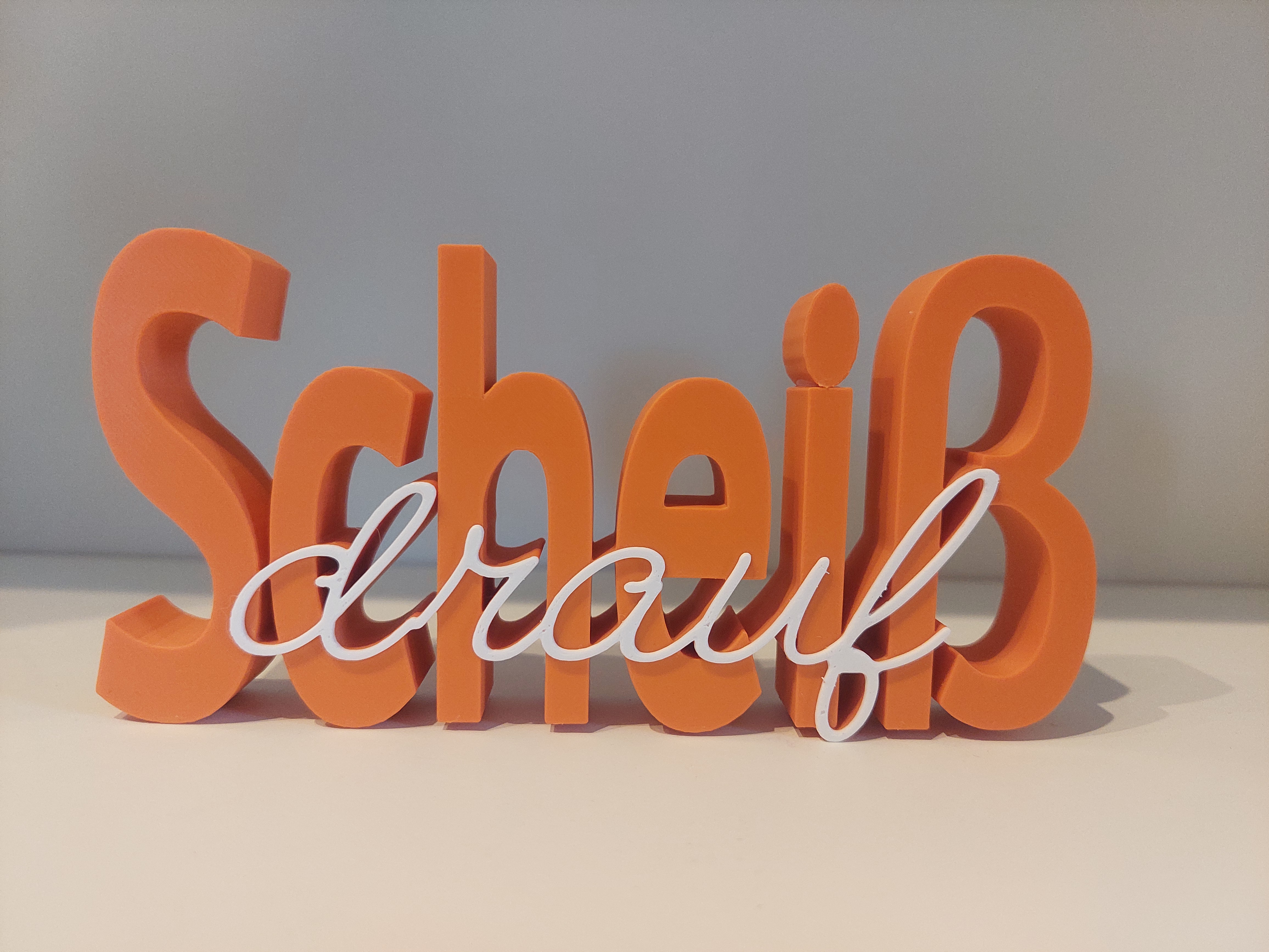 Scheiß drauf-Schriftzug