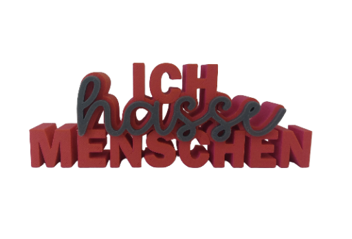 Dekoschild 'Ich hasse Menschen'