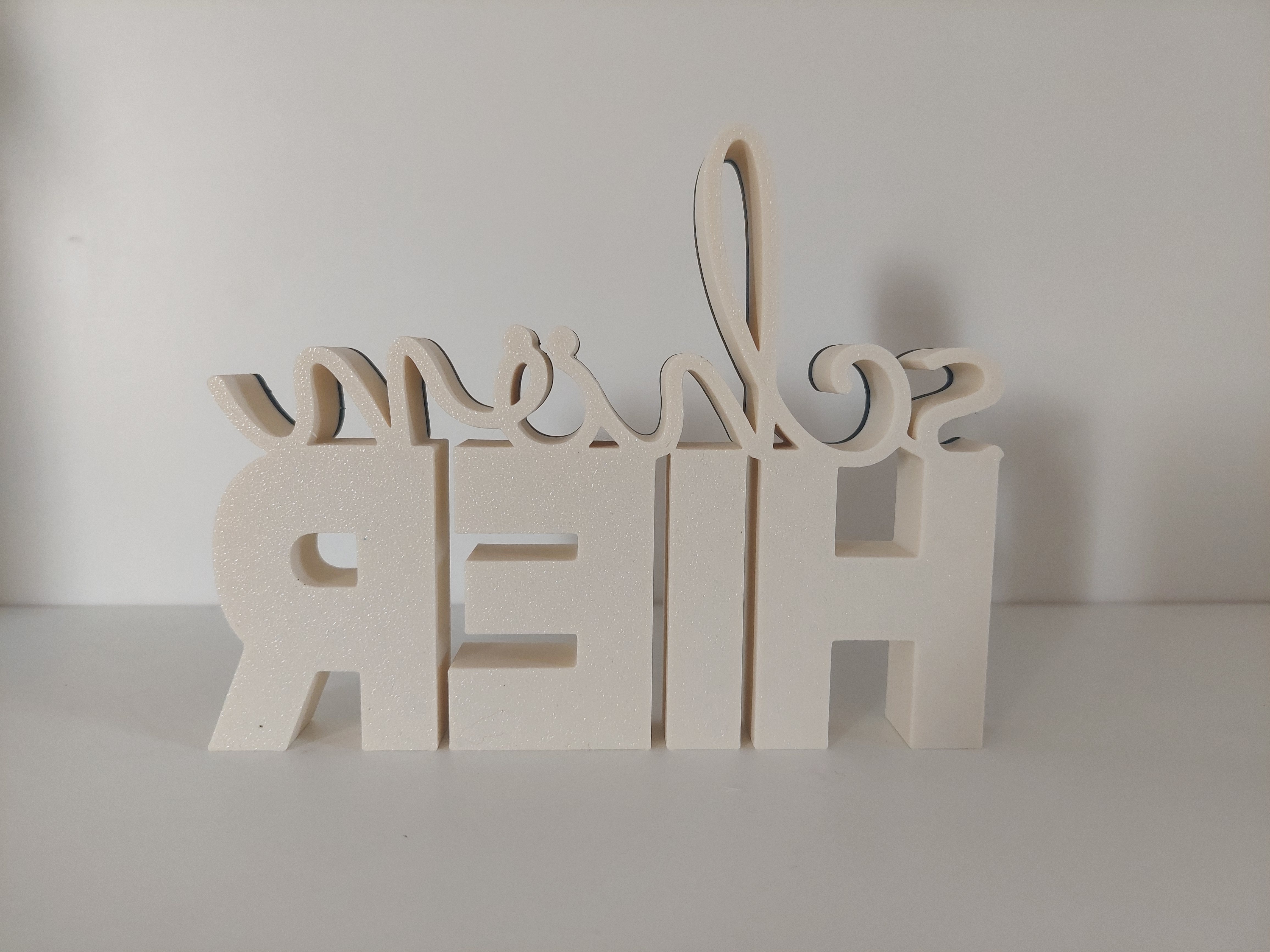 Schön hier -Schriftzug