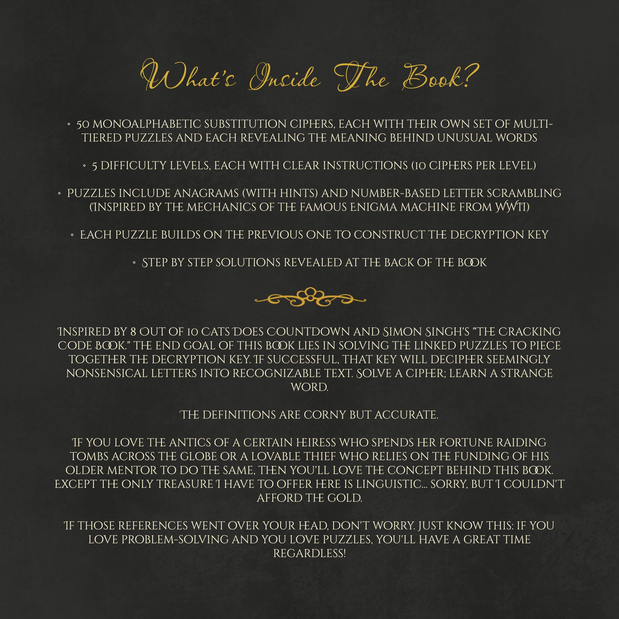 Cryptic Scrolls: Lexicon (Cryptography-Based Puzzle Book)