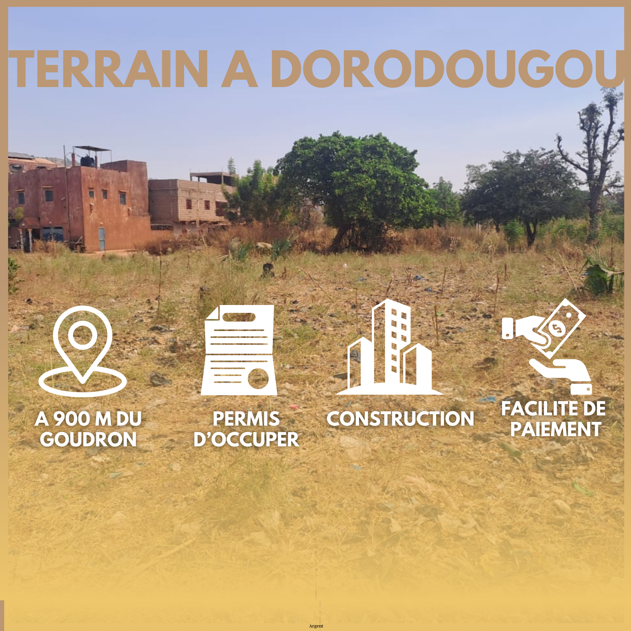 Terrains à vendre à Dorodougou – Bamako | Permis d’occuper valide