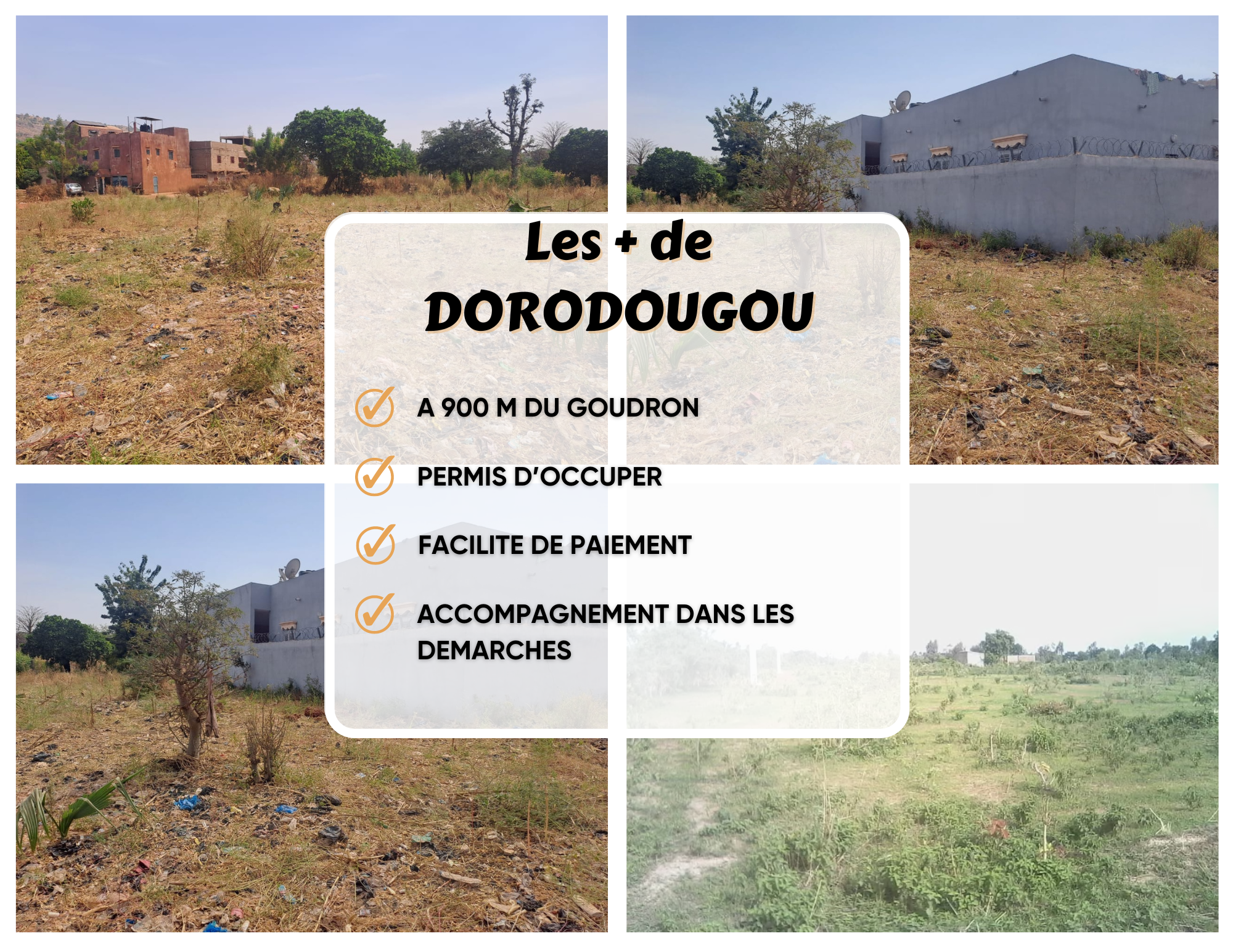  Terrains à vendre à Dorodougou – Bamako | Permis d’occuper valide