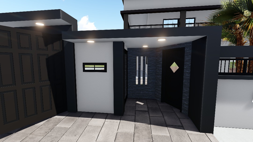 Maison moderne bientot en construction.