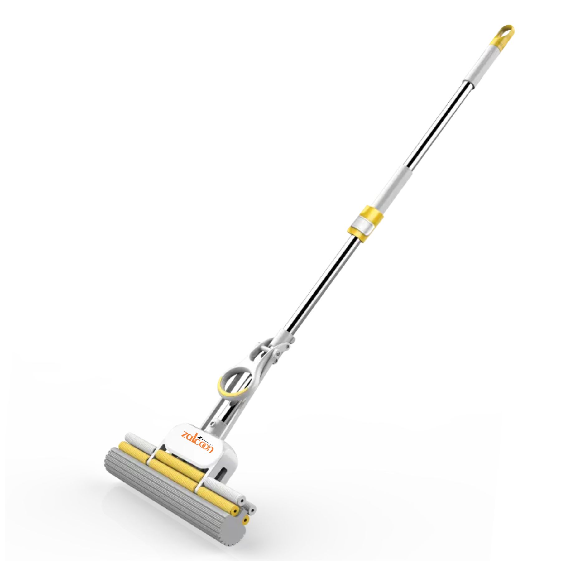 ZALCOON PVA Sponge Mop 33/27cm, Super Absorbent Foam Sponge Mop | Telescopic Handle, Quick Release Mop-head | Household Cleaning Tool for Hardwood, Multi-Surface Hard Floors (Pack of 1)