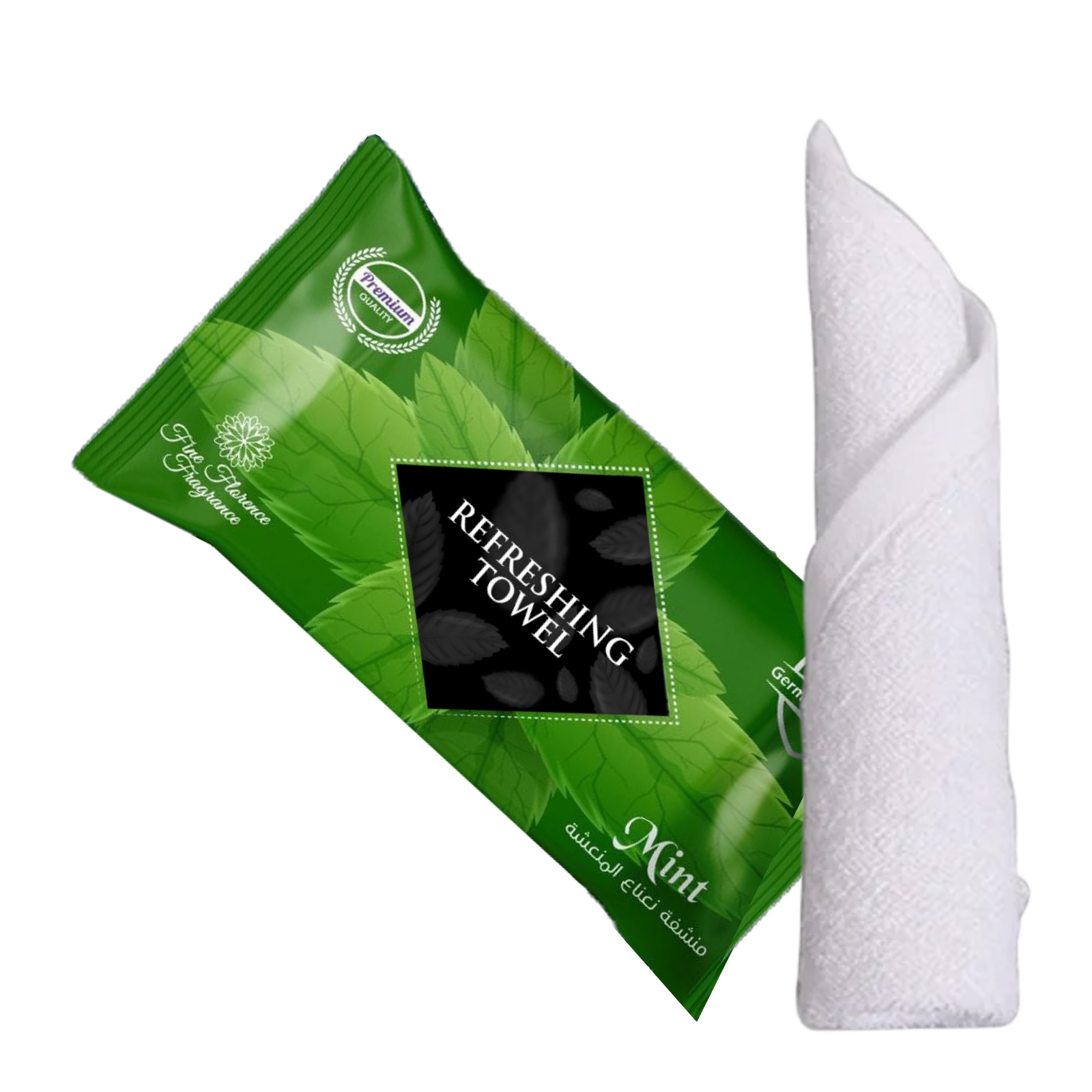 Refreshing Towel Wipes, Cotton Refreshment White Towels (100 Packs, 22x22cm) Mildly Scented Pre-moistened Towels to Use Hot or Cold -