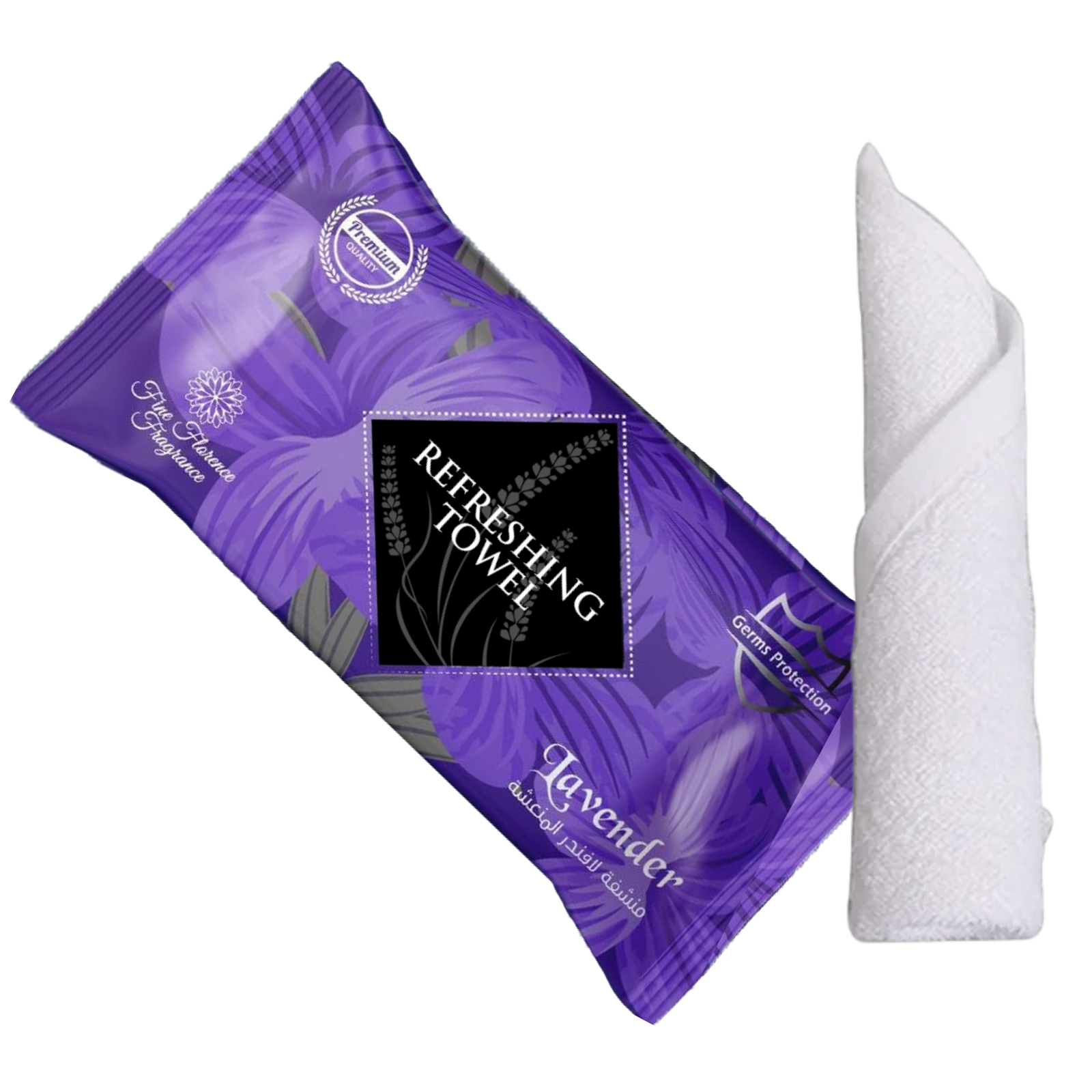 Refreshing Towel Wipes, Cotton Refreshment White Towels (100 Packs, 22x22cm) Mildly Scented Pre-moistened Towels to Use Hot or Cold -