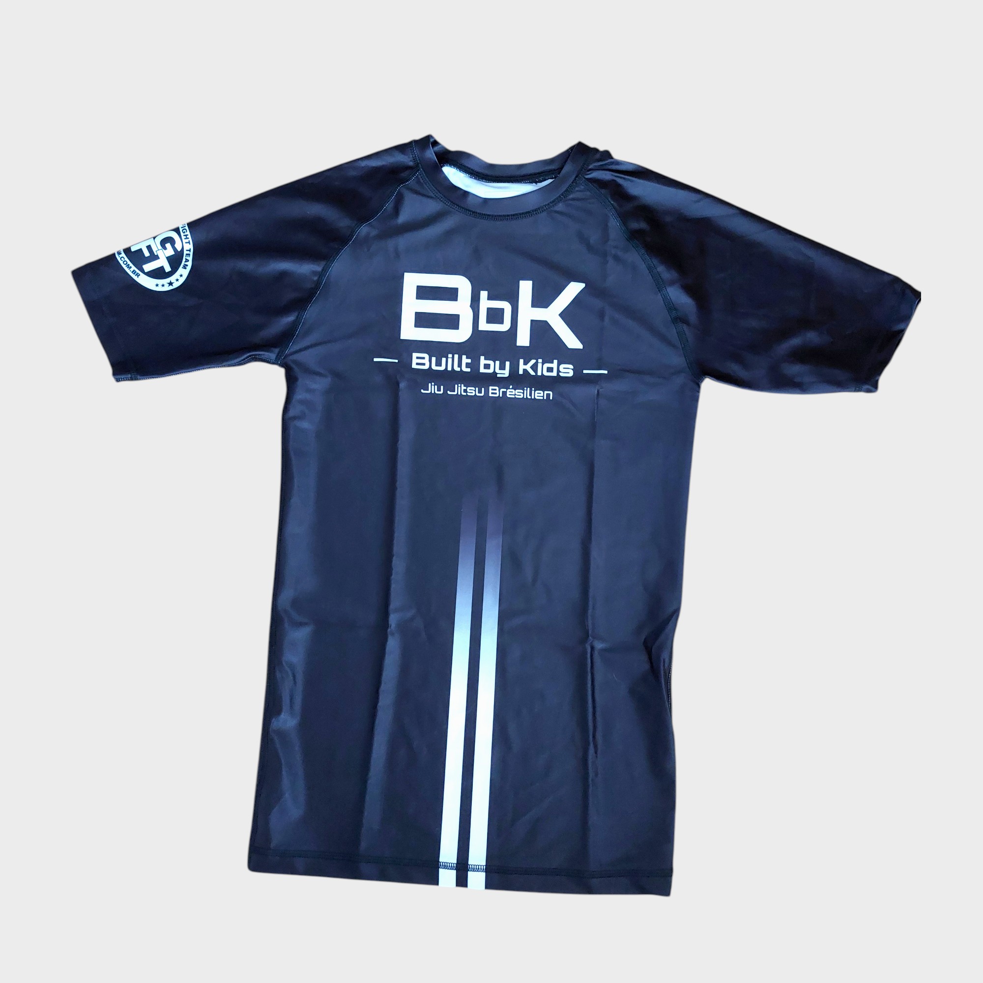 Rashguard enfant Noir et logo blanc