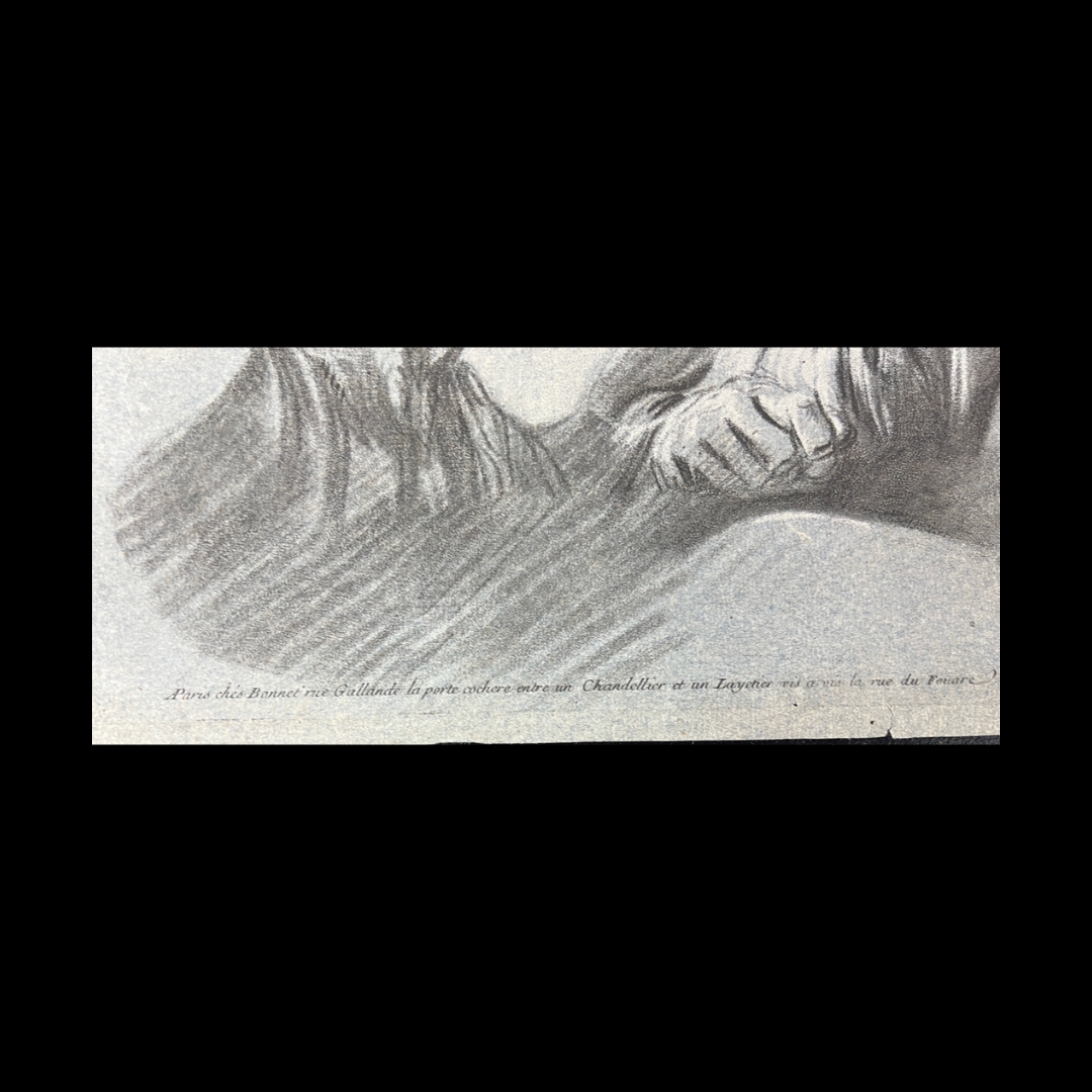 Gravure 18-ème par Boucher, graveur Bonnet, Paris 