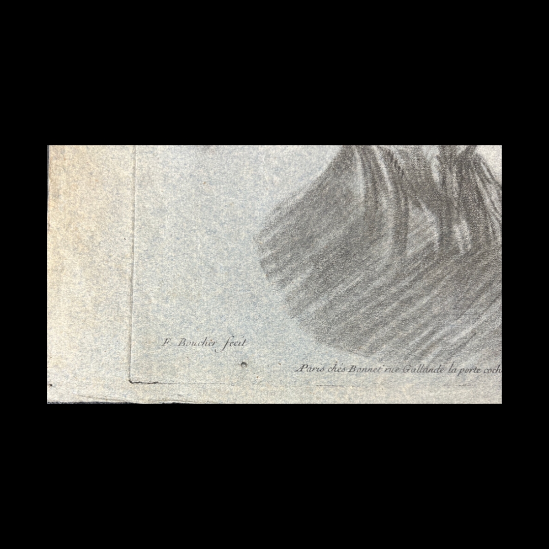 Gravure 18-ème par Boucher, graveur Bonnet, Paris 